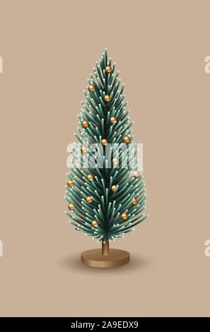 Arbre de Noël artificiel Illustration de Vecteur