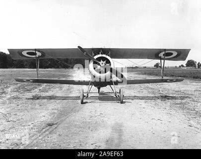 Poste de l'expérience de l'aviation, Langley Field, Hampton, VA. Vue avant de l'avion Nieuport 17 Banque D'Images