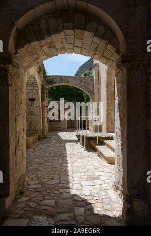 L'Italie, Mezzogiorno, Pouilles / Puglia, Gargano, près de Monte Sant'Angelo, site de pèlerinage Tu Abbazia Santa Maria di Pulsano Banque D'Images