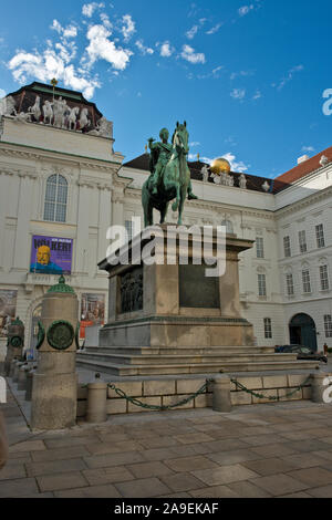 Statue de l'empereur Joseph II. Grüner Markt (Joseph), de Hofburg, Vienne Banque D'Images