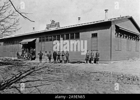 1918 ou 1919 - bibliothèques - New York à travers l'Iowa - Camp Bibliothèque, A.L.A., Camp Gordon, GA Banque D'Images