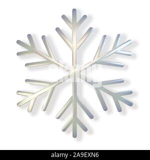 Flocon d'or chatoyant. 3d Vector illustration of glowing forme flocon métallique isolé sur noir. Nouvelle Année ou élément de décoration de Noël. R Illustration de Vecteur