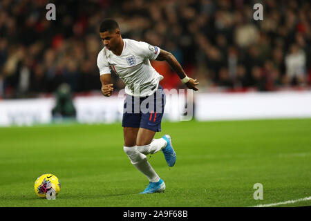 Londres, Royaume-Uni. 14Th Nov, 2019. Marcus Rashford d'Angleterre en action. L'UEFA Euro 2020, un match de qualification du groupe, l'Angleterre v Monténégro au stade de Wembley à Londres, le jeudi 14 novembre 2019. Usage éditorial seulement. Cette image ne peut être utilisé qu'à des fins rédactionnelles. Usage éditorial uniquement, licence requise pour un usage commercial. Aucune utilisation de pari, de jeux ou d'un seul club/ligue/dvd publications photos par Andrew Andrew/Verger Verger la photographie de sport/Alamy live news Crédit : Andrew Orchard la photographie de sport/Alamy Live News Banque D'Images