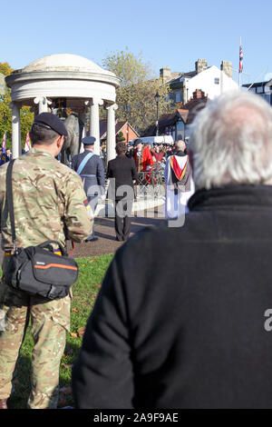 Commémorations du jour à Shrewsbury en ce beau dimanche matin de novembre. Banque D'Images