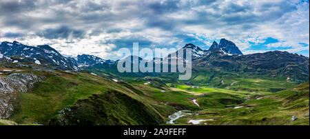 Paysage au Col du Pourtalet dans les Pyrénées panorama Banque D'Images