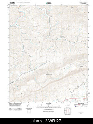 Carte TOPO USGS KENTUCKY KY Varilla 20110630 TM Banque D'Images