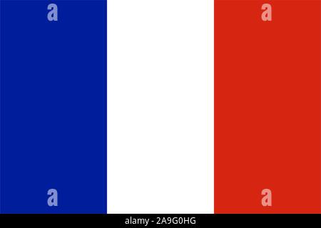 Drapeau national de République Française savent comme France . couleurs d'origine et de proportion. Illustration vectorielle, simplement, en provenance de pays. Illustration de Vecteur