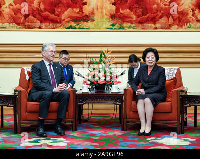 Beijing, Chine. 15 Nov, 2019. Le vice-Premier ministre chinois rencontre Meilaneast Road Sun Frans van Houten, PDG de Royal Philips, à Beijing, capitale de la Chine, 15 novembre 2019. Credit : Gao Jie/Xinhua/Alamy Live News Banque D'Images