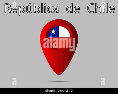 Drapeau national de la République du Chili. Les couleurs d'origine et de proportion. Illustration vectorielle, simplement, en provenance de pays. Illustration de Vecteur
