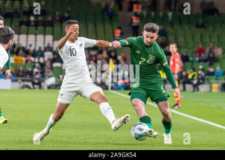 Sarpreet Singh et Sean Maguire sont vus en action au cours de l'amicale internationale entre mars Rep de l'Irlande et la Nouvelle-Zélande à l'Aviva Stadium de Dublin.(Score final ; Rep de l'Irlande 3:1 Nouvelle-Zélande) Banque D'Images