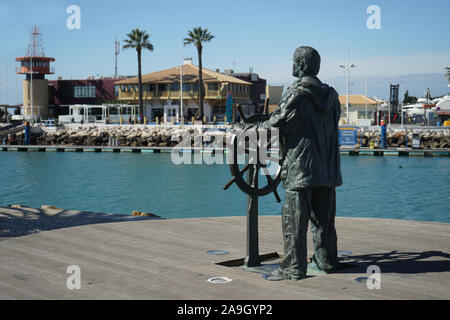 Denkmal à Vilamoura, Algarve, Portugal, Seefahrer, Banque D'Images