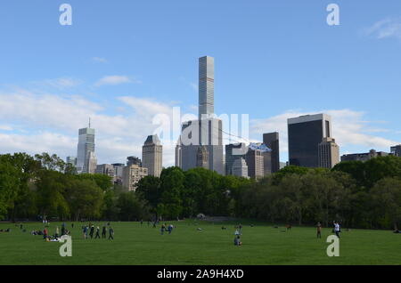 Central Park au printemps, New York City Banque D'Images