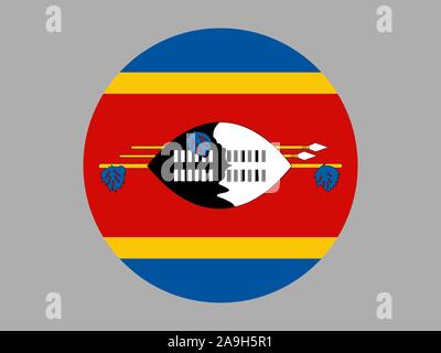 Beau drapeau national du Royaume d'Eswatini, savoir avant que le Swaziland. couleurs d'origine et de proportion. Vector illustration eps10 tout simplement, d'un titre Illustration de Vecteur