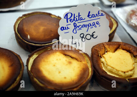 Tartelettes au fromage français, Metz, France Banque D'Images