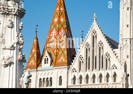 Budapest, Máthyás Matthiaskirche-, église, l'église Matthias de Budapest - Banque D'Images