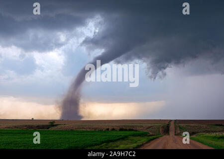 Tornade près de McCook, Nebraska, États-Unis Banque D'Images