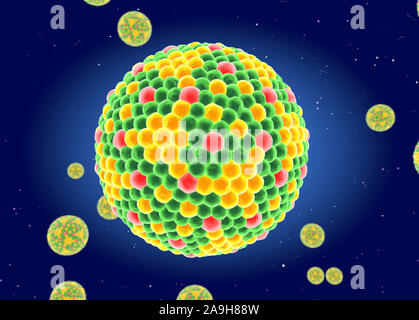 Virus de la fièvre aphteuse, illustration Banque D'Images