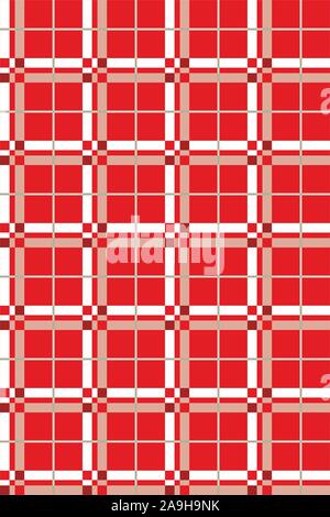 Motif à carreaux. Modèle pour les tissus d'habillement. Bûcheron rouge. Chemise en flanelle tartan sans imprimer. Décoration de Noël - Vector background Illustration de Vecteur