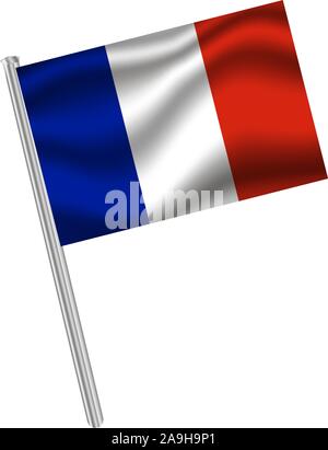 Drapeau national de République Française savent comme France . couleurs d'origine et de proportion. Illustration vectorielle, simplement, en provenance de pays. Illustration de Vecteur