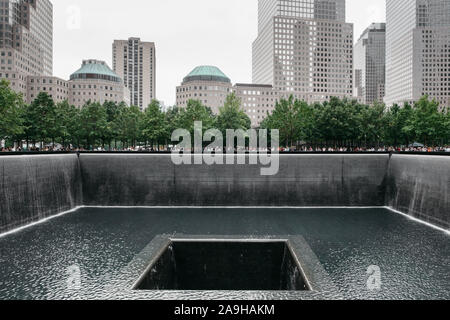 World Trade Center de New York, commémoratif du 11 septembre Banque D'Images