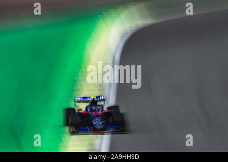 Sao Paulo, Brésil. 15 Nov 2019. Pierre Gasly (FRA) au cours de la Formule 1 Grand Prix du Brésil 2018 tenue au circuit d'Interlagos à São Paulo, SP. (Photo : Victor Eleutério/Fotoarena) Crédit : Foto Arena LTDA/Alamy Live News Banque D'Images