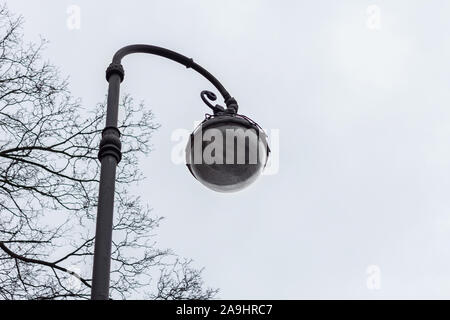 Retro Vintage ronde lampe rue rue lampadaire decoration. Banque D'Images