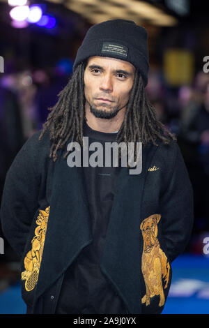 Londres, Royaume-Uni. 14Th Nov, 2019. Akala assiste à la première mondiale de l'histoire bleu au Curzon Mayfair à Londres. Credit : SOPA/Alamy Images Limited Live News Banque D'Images