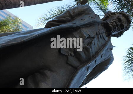 Statue de Ludwig van Beethoven dans le centre-ville de LA Pershing Square Banque D'Images