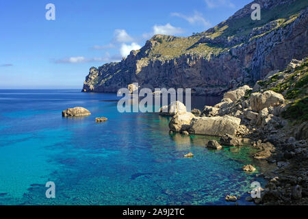 Cala Figuera, belle baie du cap Formentor, Majorque, îles Baléares, Espagne Banque D'Images