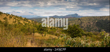 L'Éthiopie, de l'Omo, Jinka, Mago Parc National, vue panoramique vue panoramique Banque D'Images