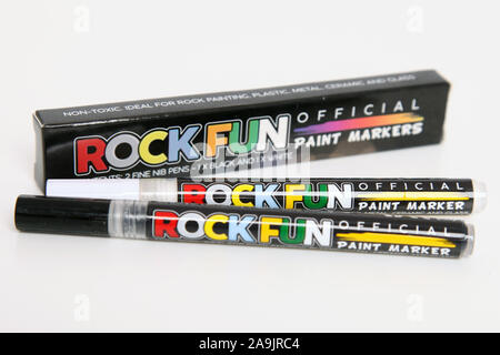 Stylos de peinture RockFun pour la peinture de roche, images officielles de produit, propriété libérée Banque D'Images