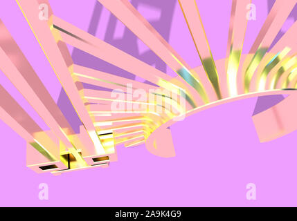 L'Art déco moderne ou abstract golden gate avec vintage style 1920 Banque D'Images