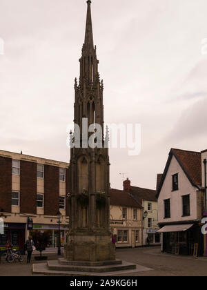 Marché de Glastonbury Glastonbury Somerset England UK Croix érigée en 1846, il a été conçu par l'architecte anglais Benjamin Ferrey et a été un élève de J Banque D'Images