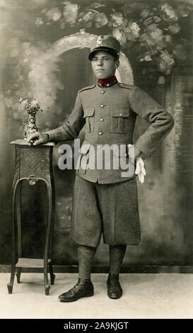 Portrait d'un soldat de l'armée italienne Royal Banque D'Images