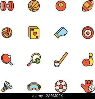 Paforo Icon Set : propre et simple Sports icons set Illustration de Vecteur