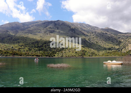 Lac de Kournas en Crète Banque D'Images