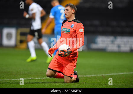 Nottingham, Royaume-Uni. 16 Nov 2019. Joel Dixon (1) de Barrow AFC au cours de l'Vanarama entre match de Ligue nationale Notts County et Barrow à Meadow Lane, Nottingham le samedi 16 novembre 2019. (Crédit : Jon Hobley | MI News) Editorial Utilisez uniquement Crédit : MI News & Sport /Alamy Live News Banque D'Images