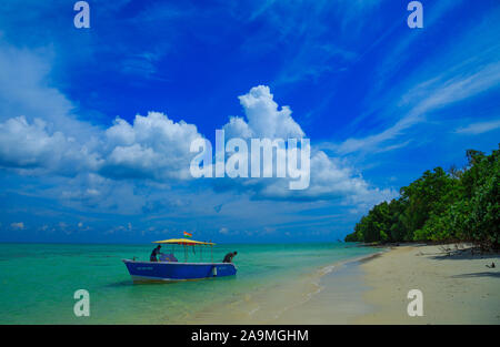Vue envoûtante de la plage de l'Île Andaman Havelock (Inde), Banque D'Images