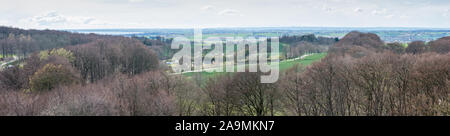 Panorama de paysage sur Møn au Danemark au début du printemps Banque D'Images