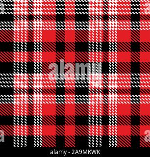 Motif à carreaux. Modèle pour les tissus d'habillement. Bûcheron rouge. Chemise en flanelle tartan sans imprimer. Décoration de Noël - Vector background Illustration de Vecteur