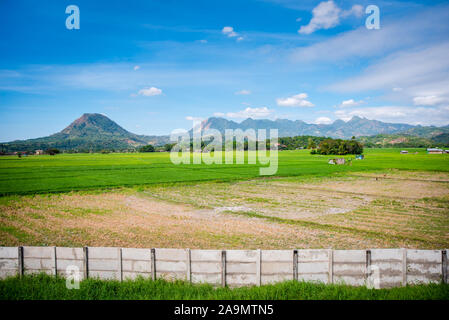 Vaste vallée de Zambales aux Philippines avec ses montagnes dans le bakground . Banque D'Images
