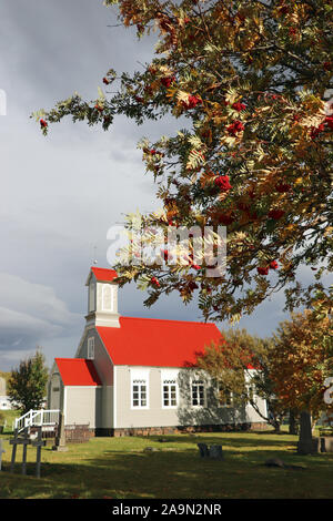 Vieille église en Islande Reykholt Banque D'Images