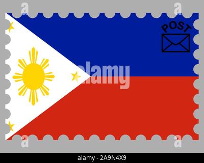 Beau drapeau national de la République de Philippines. Les couleurs d'origine et de proportion. Vector illustration eps10 simplement, en provenance de pays. Illustration de Vecteur