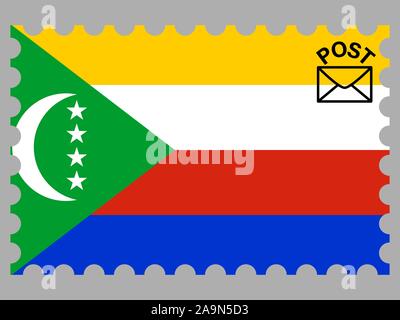 Drapeau national de Comores . couleurs d'origine et de proportion. Illustration vectorielle, simplement, en provenance de pays. Illustration de Vecteur