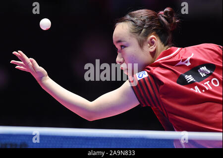 Linz, Autriche. 16 Nov, 2019. Mima Ito (JPN), le 16 novembre 2019 - Tennis de Table : 2019 Austrian Open Féminin au quart TipsArena Linz de Linz, Autriche. Credit : Itaru Chiba/AFLO/Alamy Live News Banque D'Images
