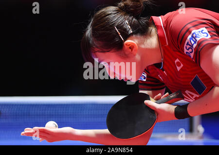 Linz, Autriche. 16 Nov, 2019. Hina Hayata (JPN), le 16 novembre 2019 - Tennis de Table : 2019 Austrian Open Féminin au quart TipsArena Linz de Linz, Autriche. Credit : Itaru Chiba/AFLO/Alamy Live News Banque D'Images