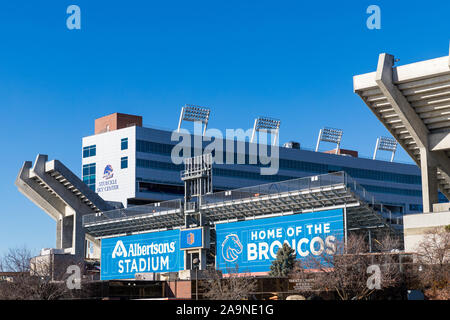 Boise, ID / USA - 16 novembre 2019 : Albertson's Stadium sur le campus de l'Université d'état de Boise Banque D'Images