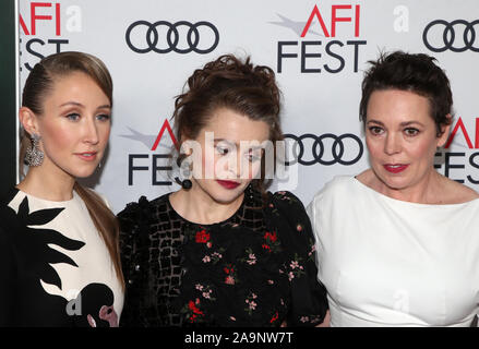 16 novembre 2019, Hollywood, CA, USA : 16 novembre 2019 - Hollywood, Californie - Erin Doherty, Helena Bonham Carter, Olivia Colman. La projection de gala de la Couronne et Hommage à Peter Morgan s'est tenue au Théâtre chinois de Grauman. Crédit photo : FS/AdMedia (crédit Image : © F. S/AdMedia via Zuma sur le fil) Banque D'Images