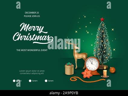 Affiche rétro de Noël Illustration de Vecteur