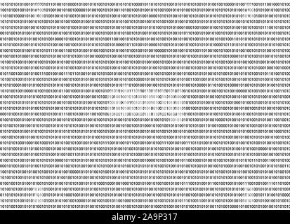 Données informatiques binaires de fond avec les numéros 0 et 1. Les chiffres 1 et 0 Banque D'Images